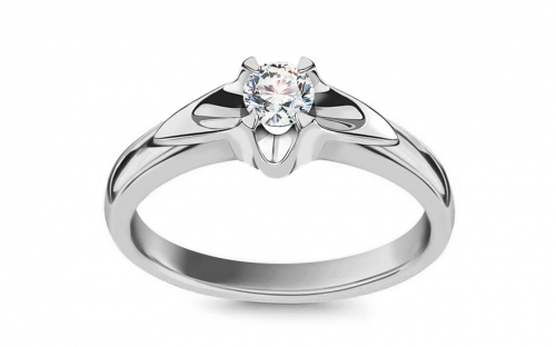 Eljegyzési gyémánt gyűrű 0.150 ct Always middle - CSBR25