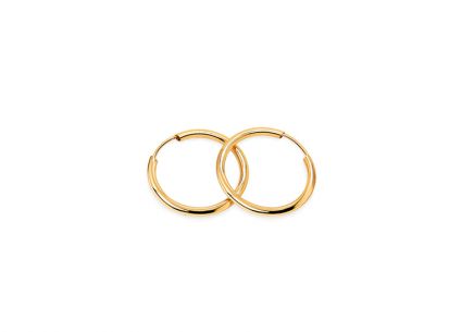 Fülbevaló sima arany gyűrű 1 cm, vastagsága 1,2 mm
