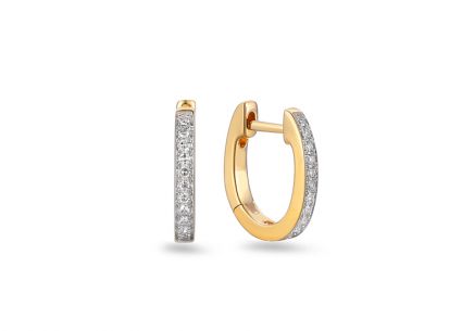Arany lány gyémánt fülbevaló 0.090 ct