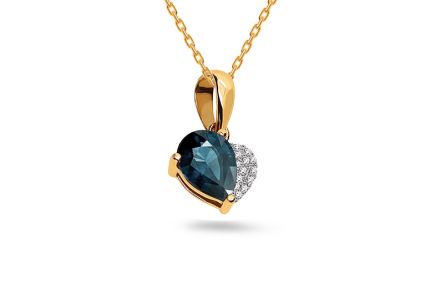Medál londoni kék topázzal 0,86ct Ayala