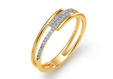 Arany gyémánt gyűrű 0.100 ct