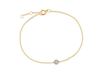 Arany gyémánt karkötő 0,050 ct