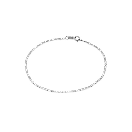 Finom fehér Marina Gucci karkötő 1,5 mm, 9K