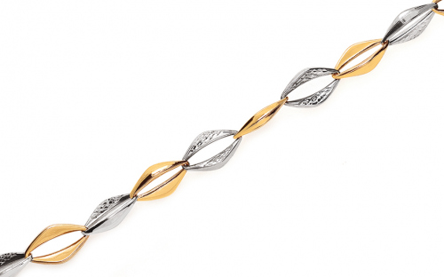 Kétszínű gravírozott arany karkötő Tiffany - IZ24580