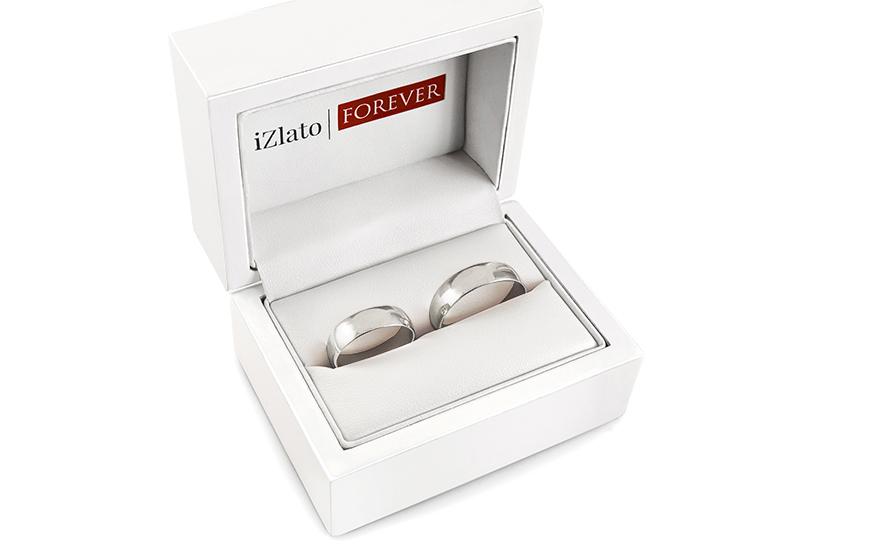 Klasszikus fehér arany jegygyűrű, szélessége 6 mm - IZOB04A - dobozban Klasszikus fehér arany jegygyűrű, szélessége 6 mm - IZOB04A - dobozban