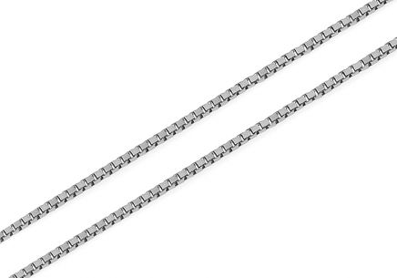 Kocka fehérarany lánc - 0,6 mm kocka